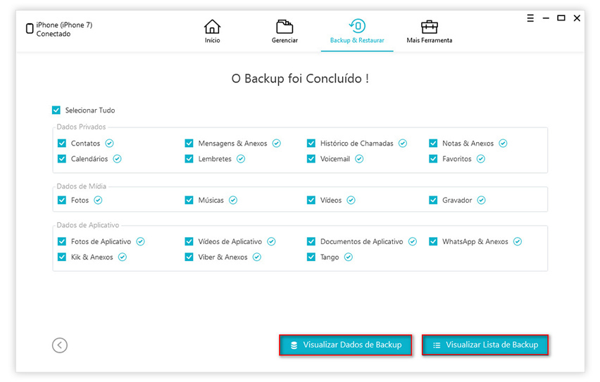fazer backup concluido