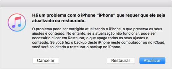 itunes modo de recuperação