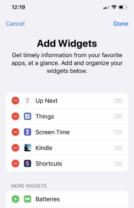 Adicionar widget